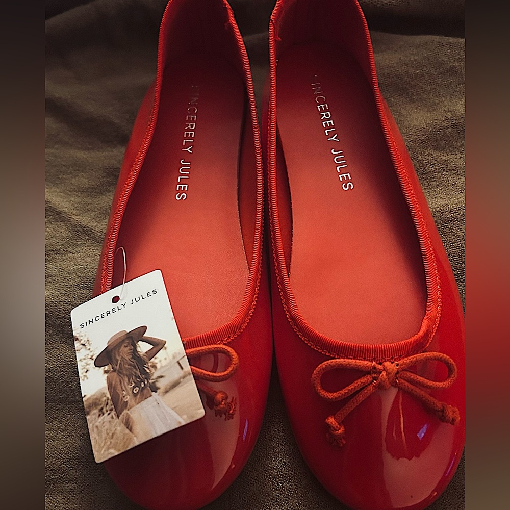 Sincerely Jules-Brand New-Rich Red Ballet Flats